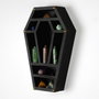 Hanah Home Cry038 Estantería decorativa de pared de madera maciza Negra